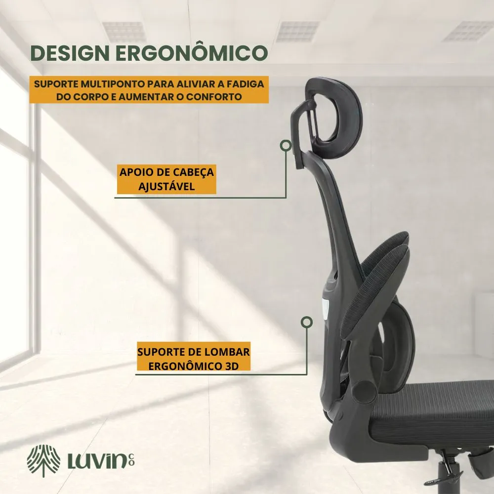 Cadeira ergonomica luvinco b500